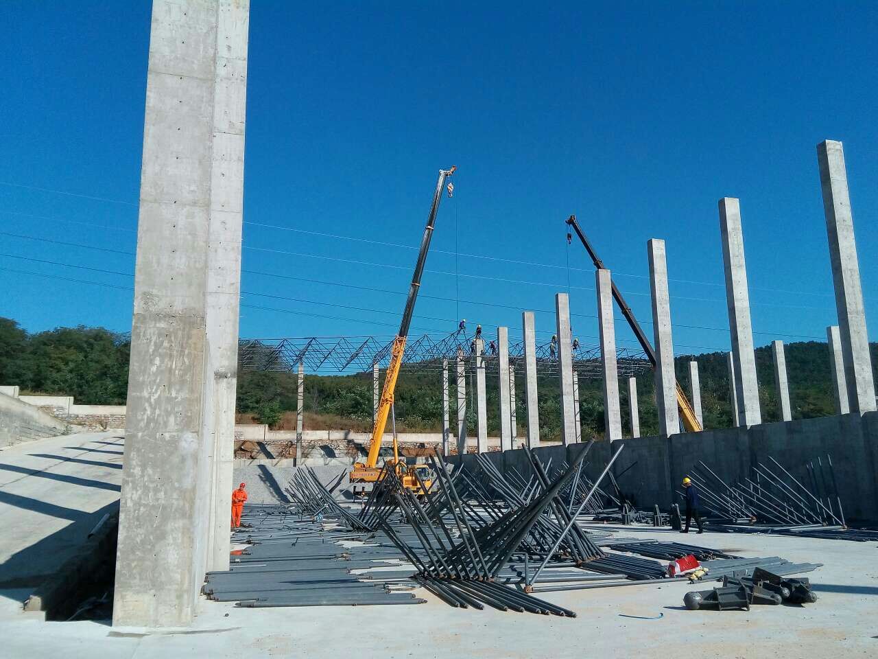 青岛威海搅拌站网架